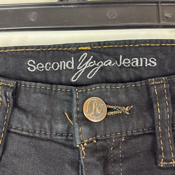 Second Yoga Black Skinny Jeans  Size 27 - Picture 2 of 9
